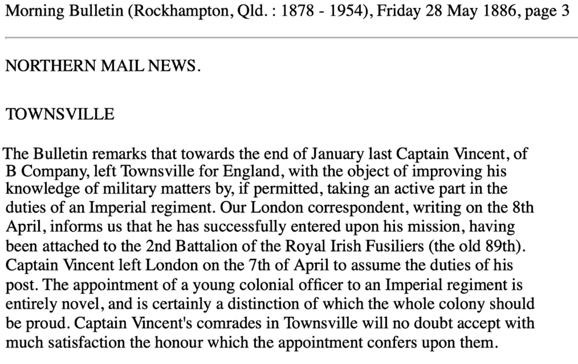 Attached to Royal Irish Fusiliers